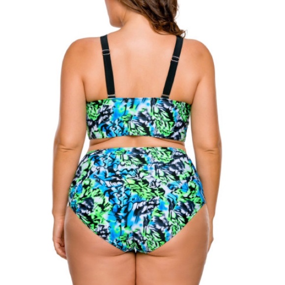 Women Push-Up Bra Bustier Plus Size Bikini Set - Picture 4 of 8